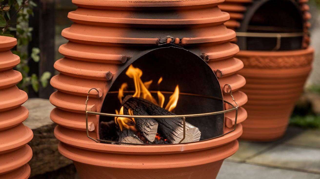 8. Clay Pot Chiminea
