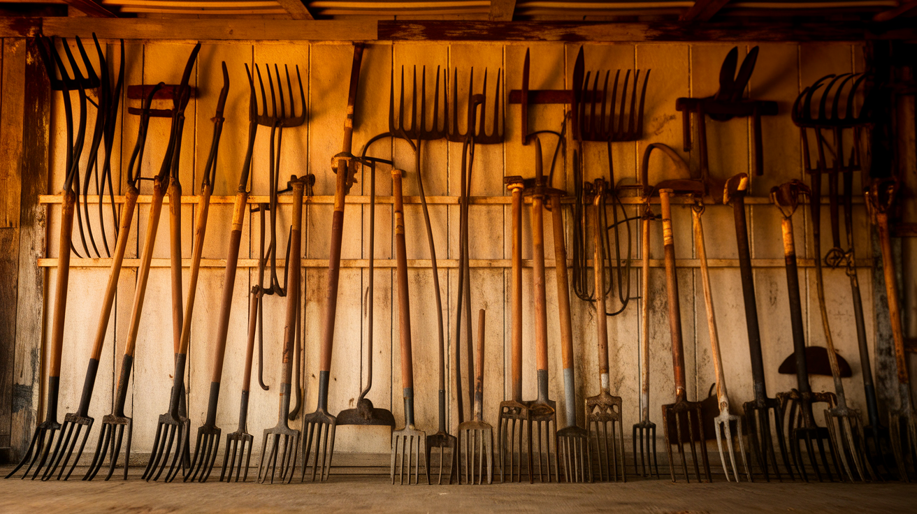 Antique_Farm_Tools_Displayed_on_Walls