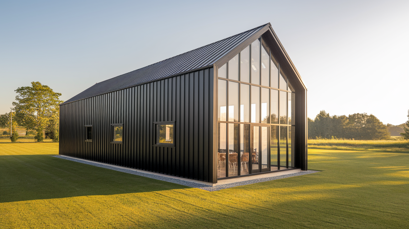 Black_Barndominium_With_Glass