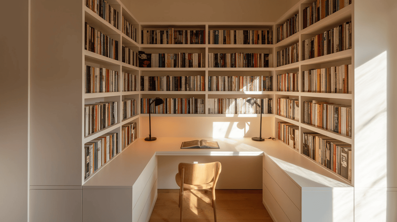 Bookcase-Integrated_Desk