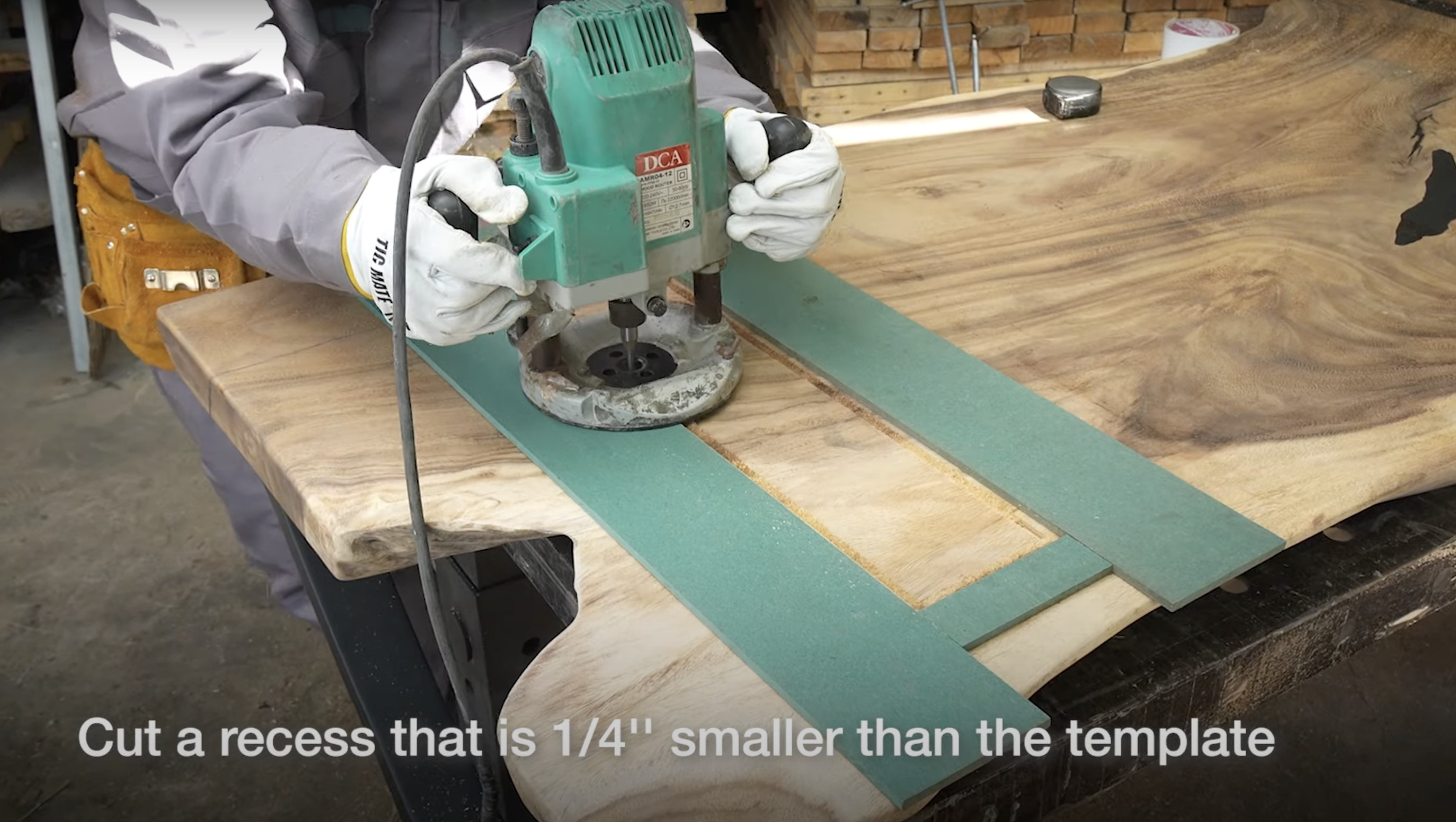 Drilling_a_recess_for_the_mounting_plate