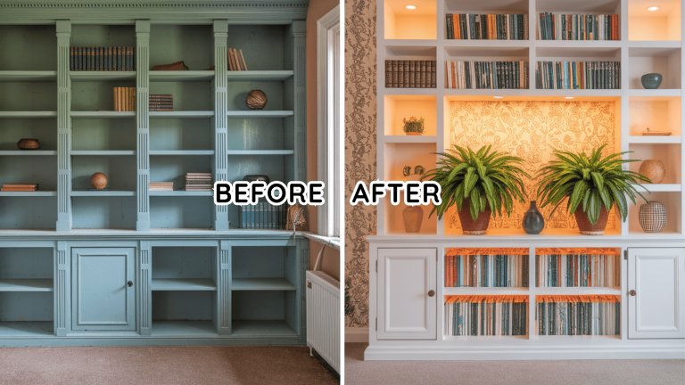 Easy Before and After Bookcase Makeover for Your Home