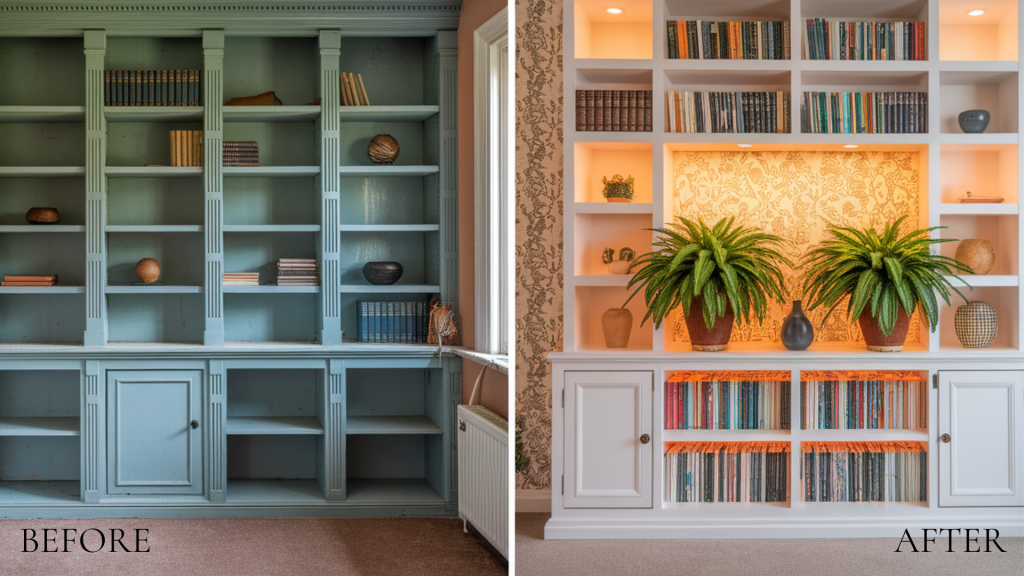 Easy Before and After Bookcase Makeover for Your Home