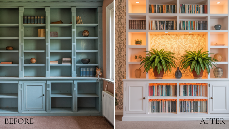 Easy Before and After Bookcase Makeover for Your Home
