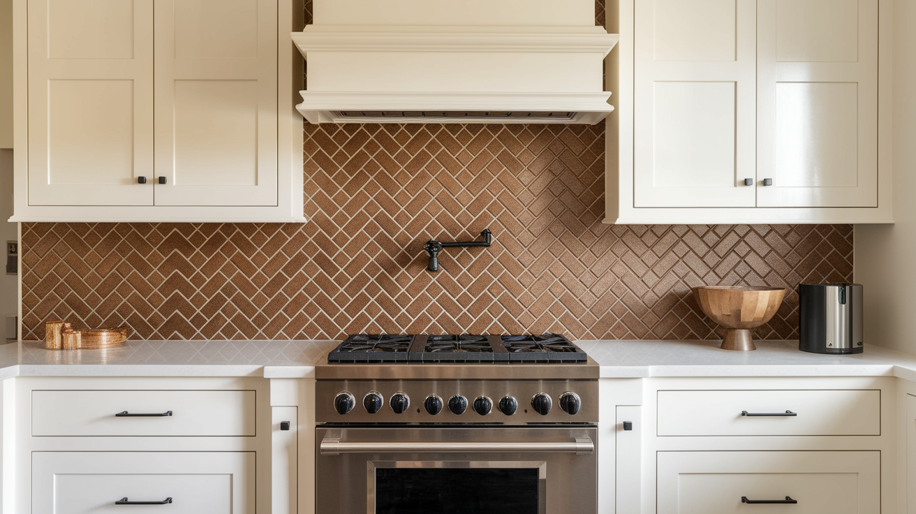 Herringbone_Tile_Backsplash_with_Black_Hardware