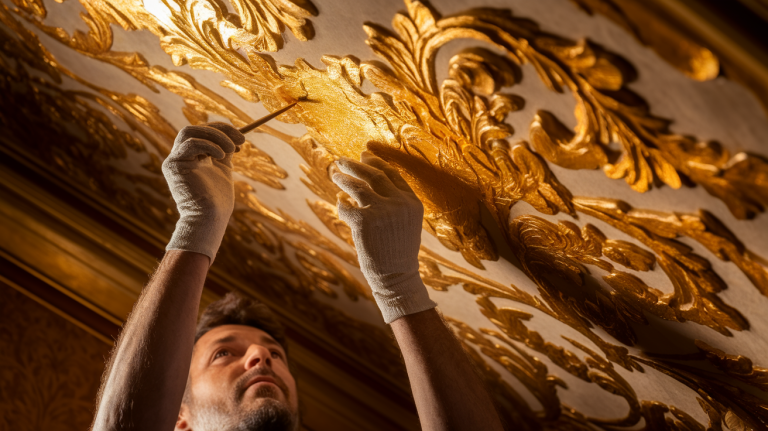 How to Gold Leaf a Ceiling Like a Pro