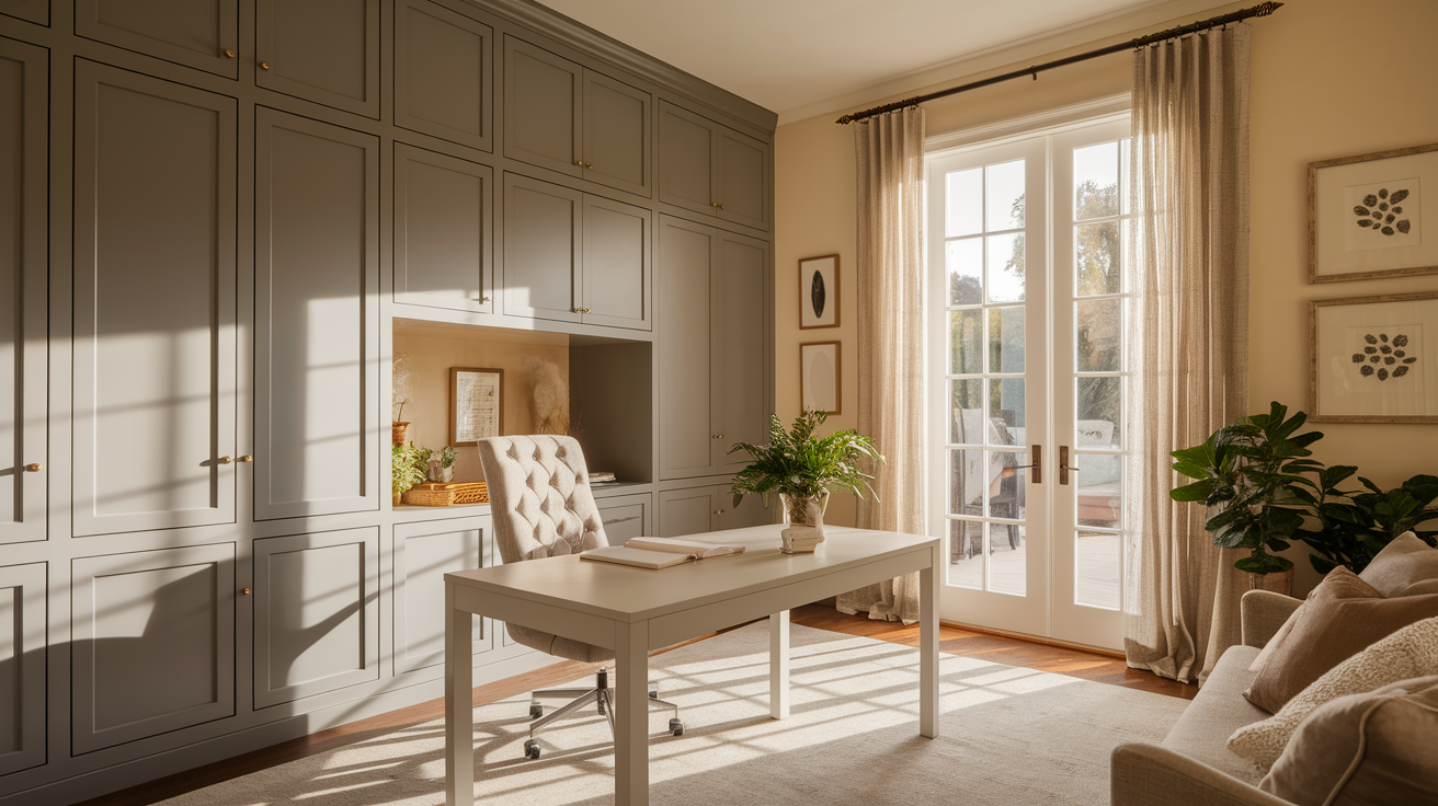 How to Make DIY Built-In Office Cabinets on a Budget