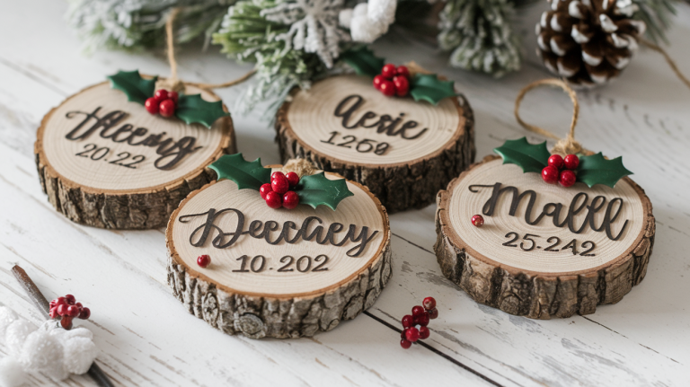 How to Make Easy DIY Wood Slice Ornaments