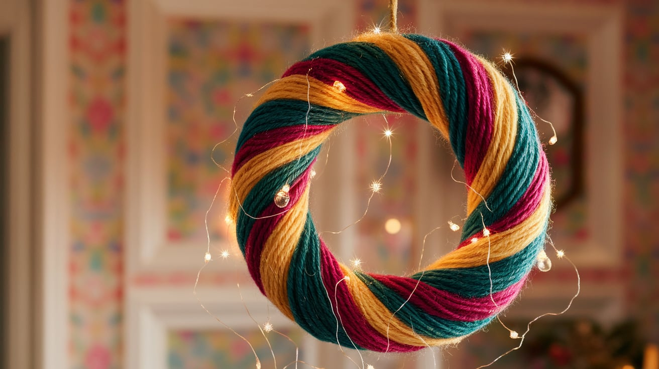 How to Make a DIY Chunky Yarn Wreath Easily