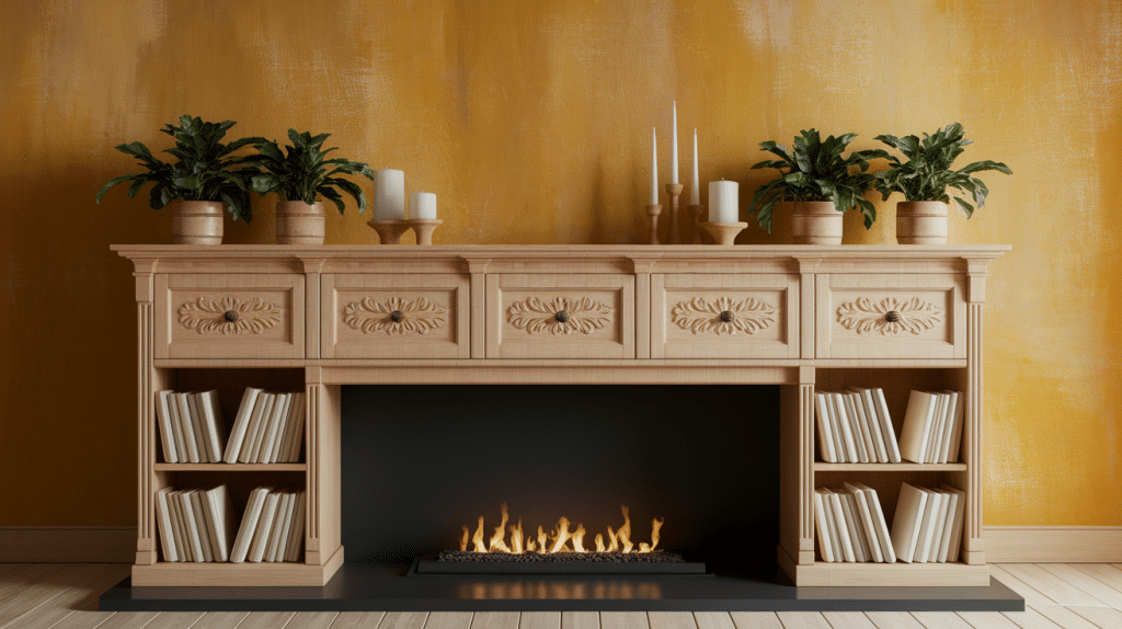 How to Make a DIY Mantel With Storage