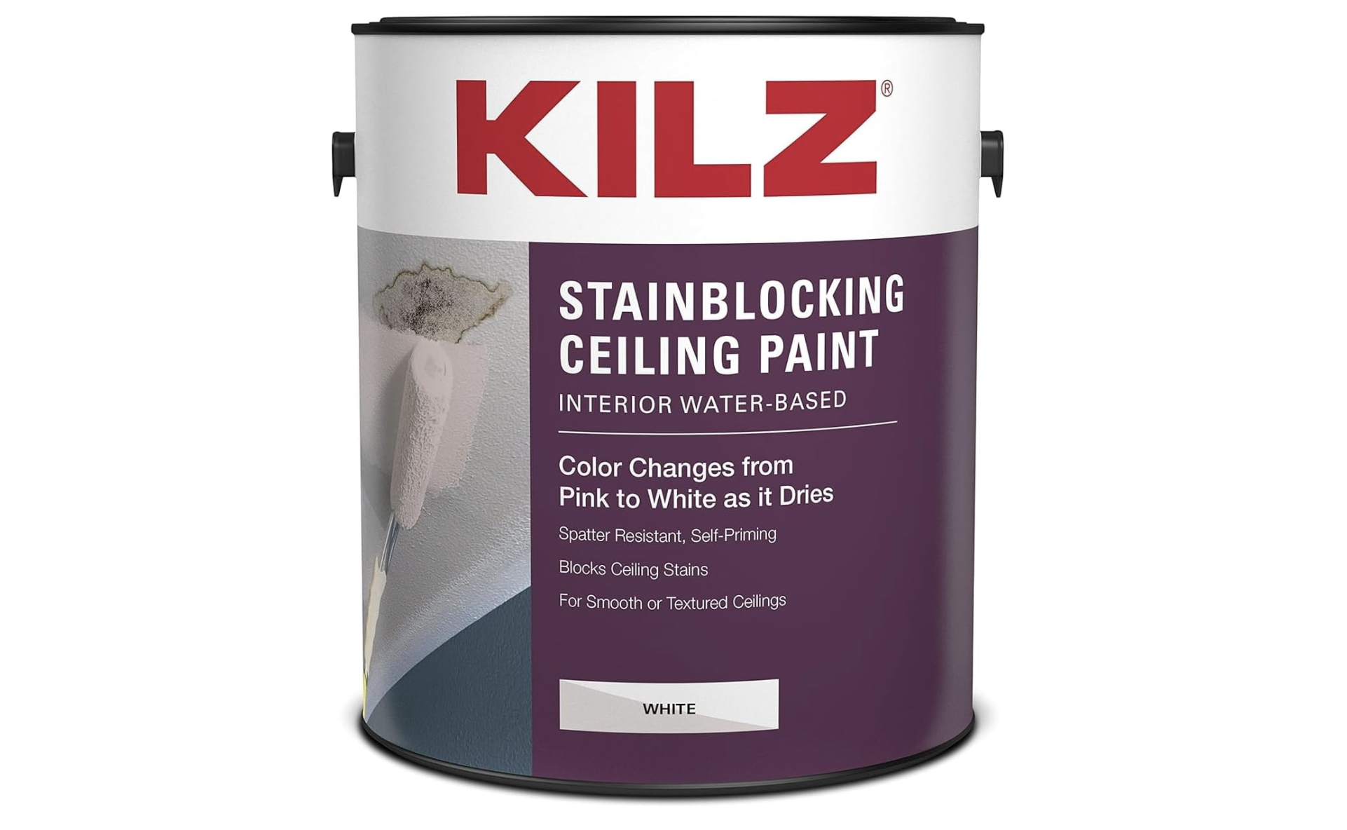 KILZ Stainblocking Ceiling Paint, Interior White, 1 Gallon
