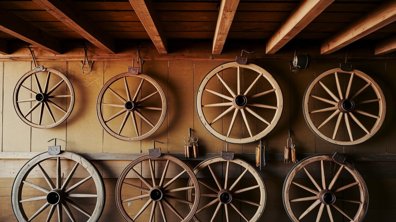 Rustic_Wagon_Wheel_Decor_on_Walls