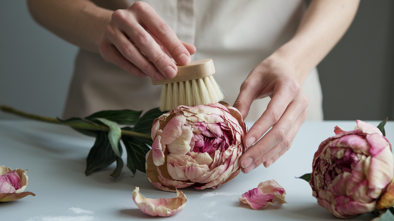 Step 5: Cleaning and Handling the Dried Flowers
