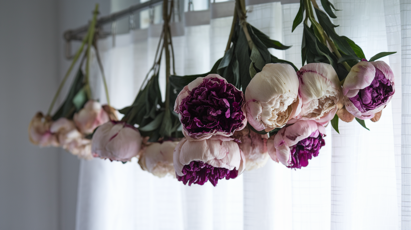 Step 5: Let the Peonies Dry
