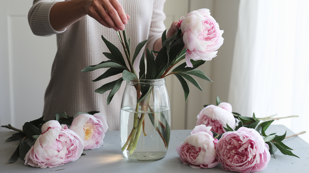 Step 5: Remove and Dry the Peonies

