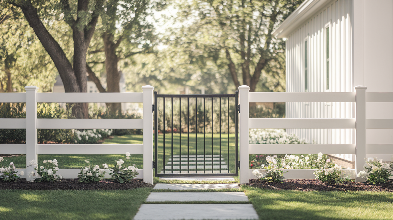 White_Fences_With_Black_Gates