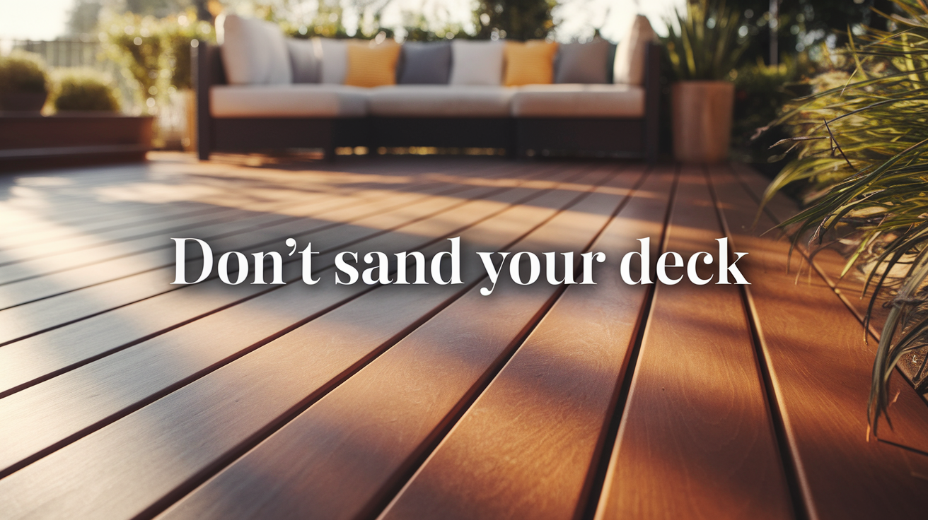do not sand a deck