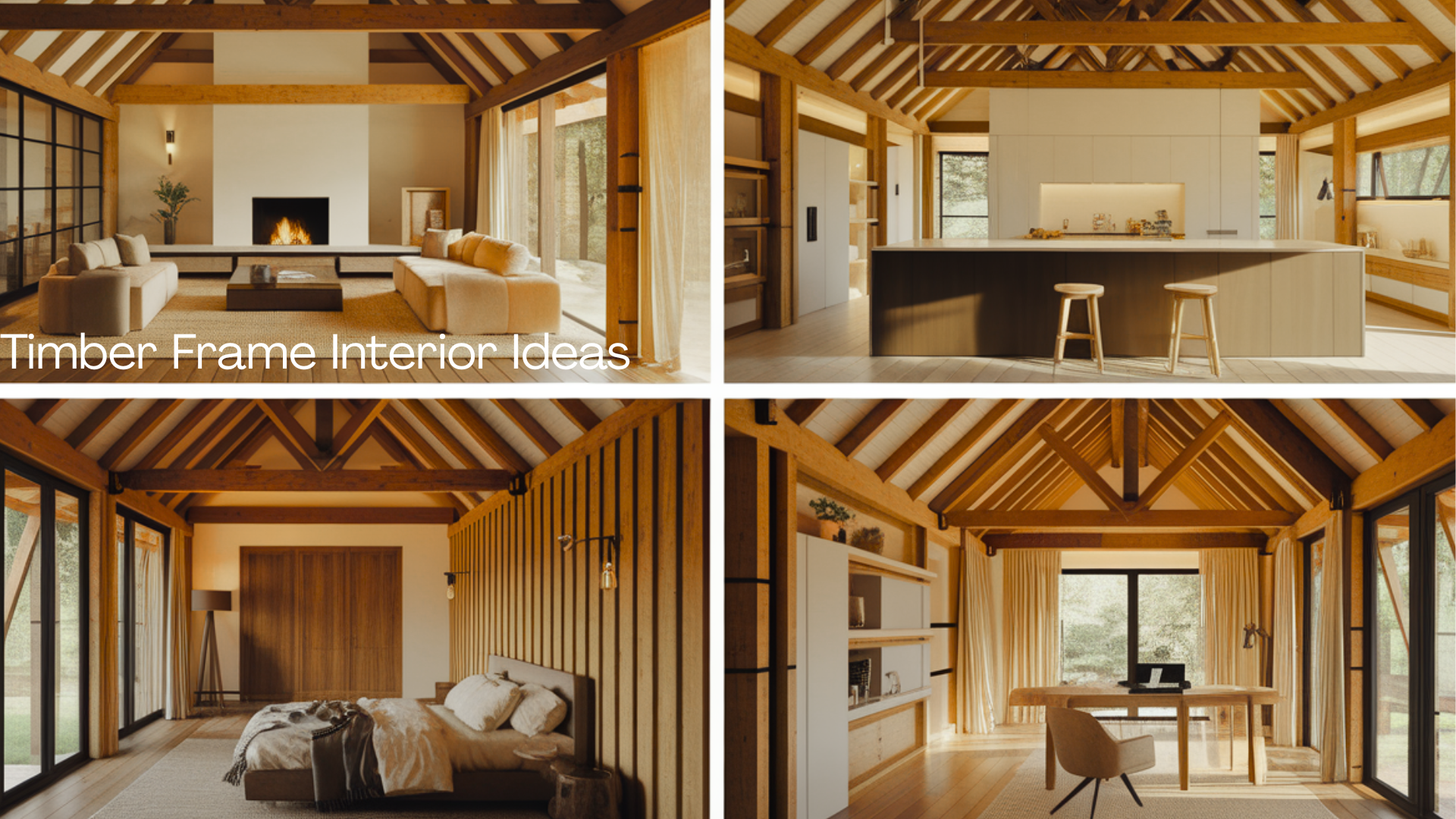 modern timber frame interior