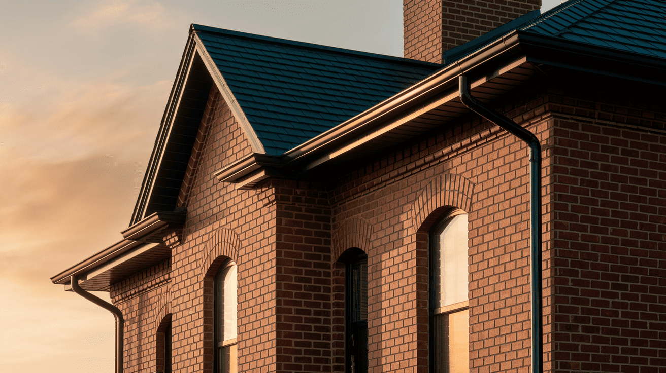 Black_Roof_and_Gutters_on_Brick_Home