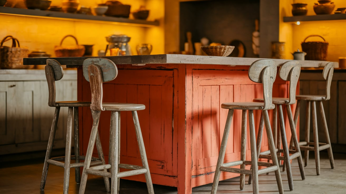 Burnt_Orange_Kitchen_Island