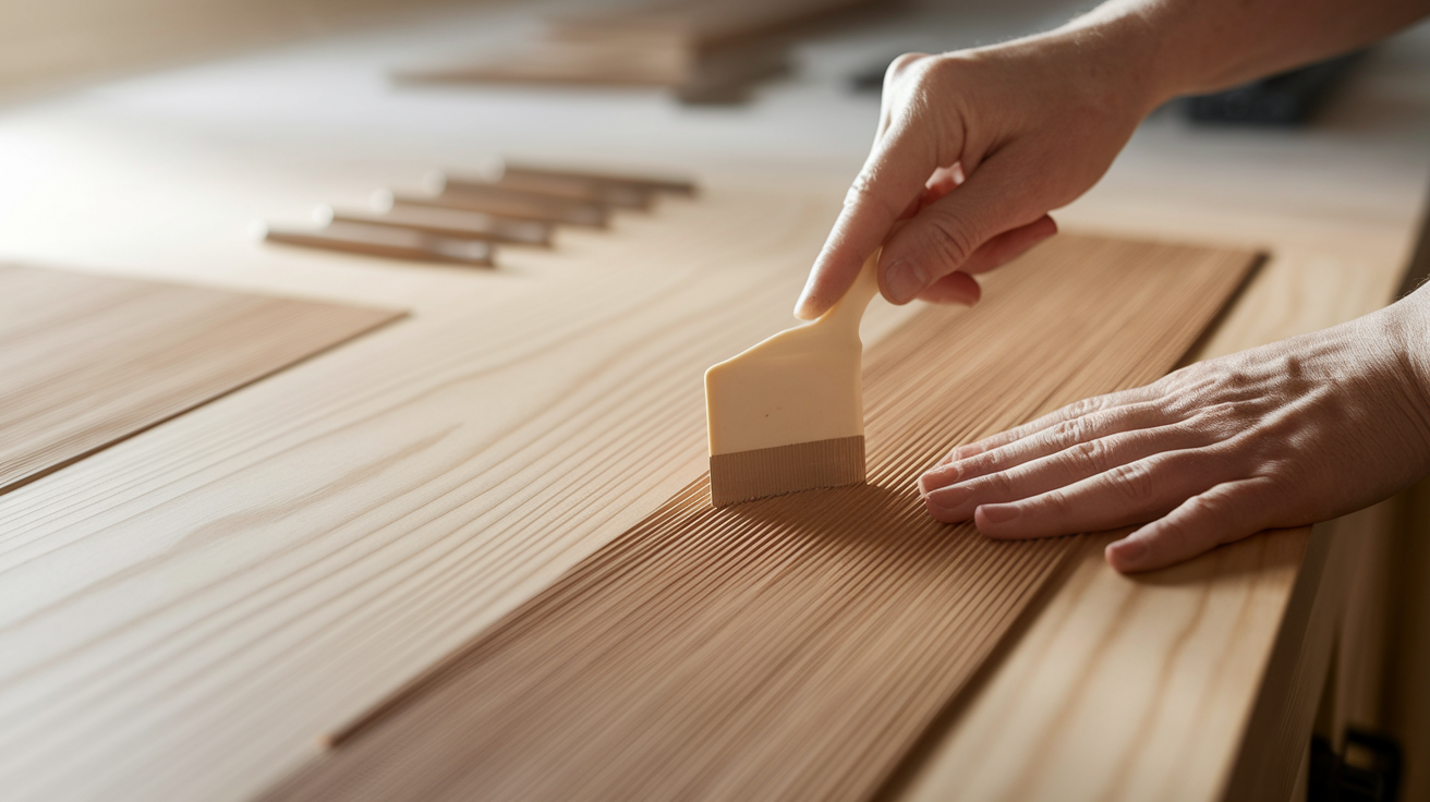 Fill the Grain of The Cabinets