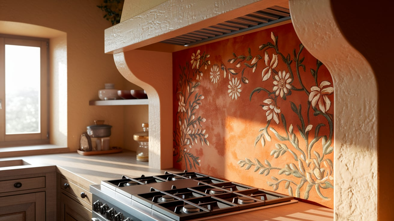 Hand-Painted_Burnt_Orange_Backsplash_Mural