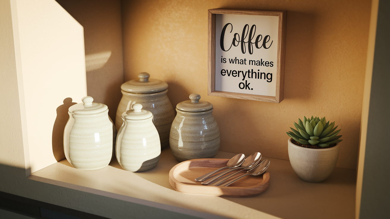 Kitchen Shelf Coffee Nook
