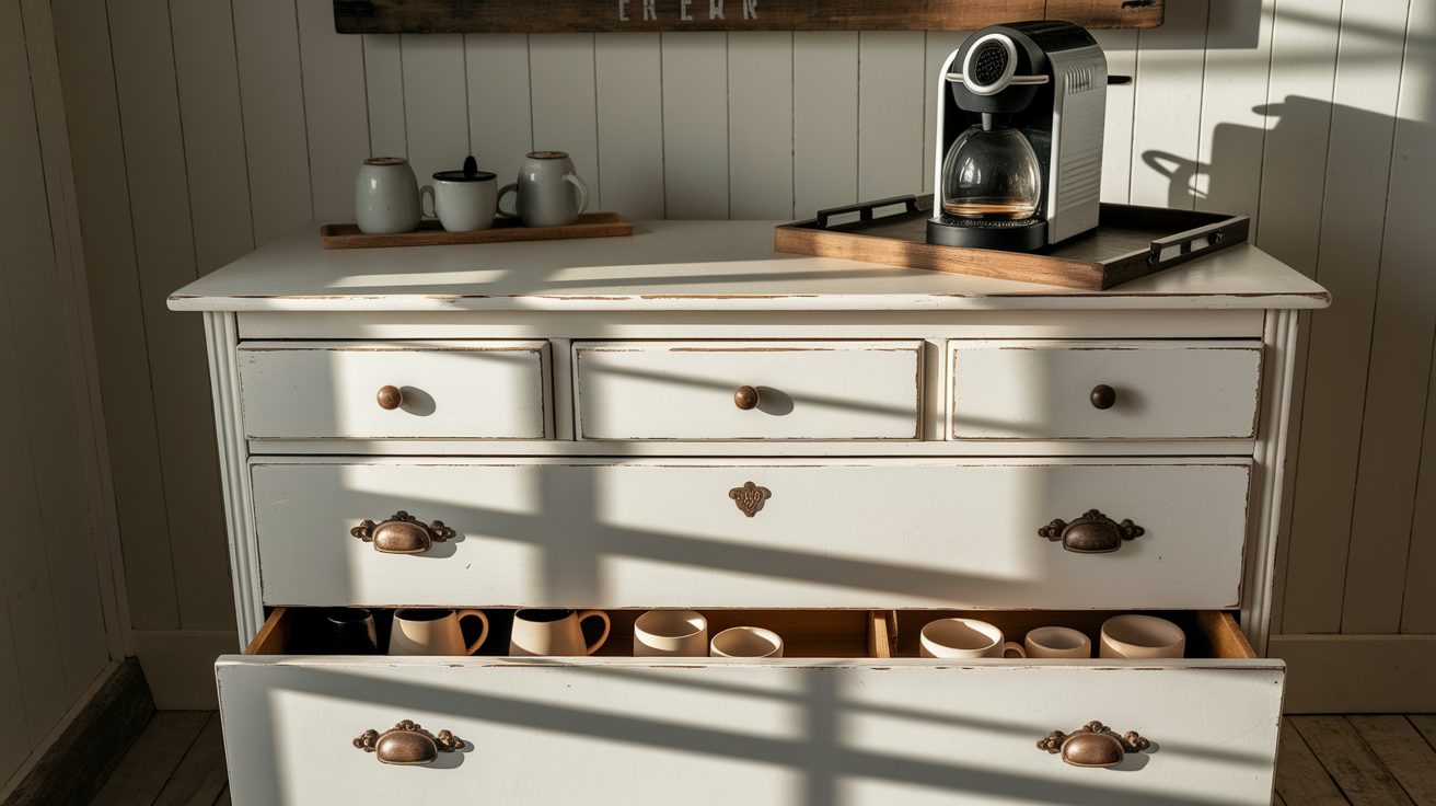 Repurposed Dresser Bar
