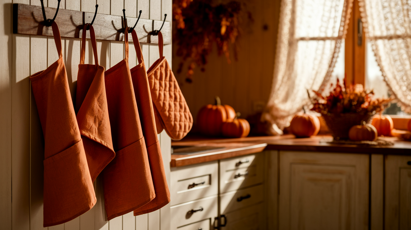 Rustic_Burnt_Orange_Aprons__Linen