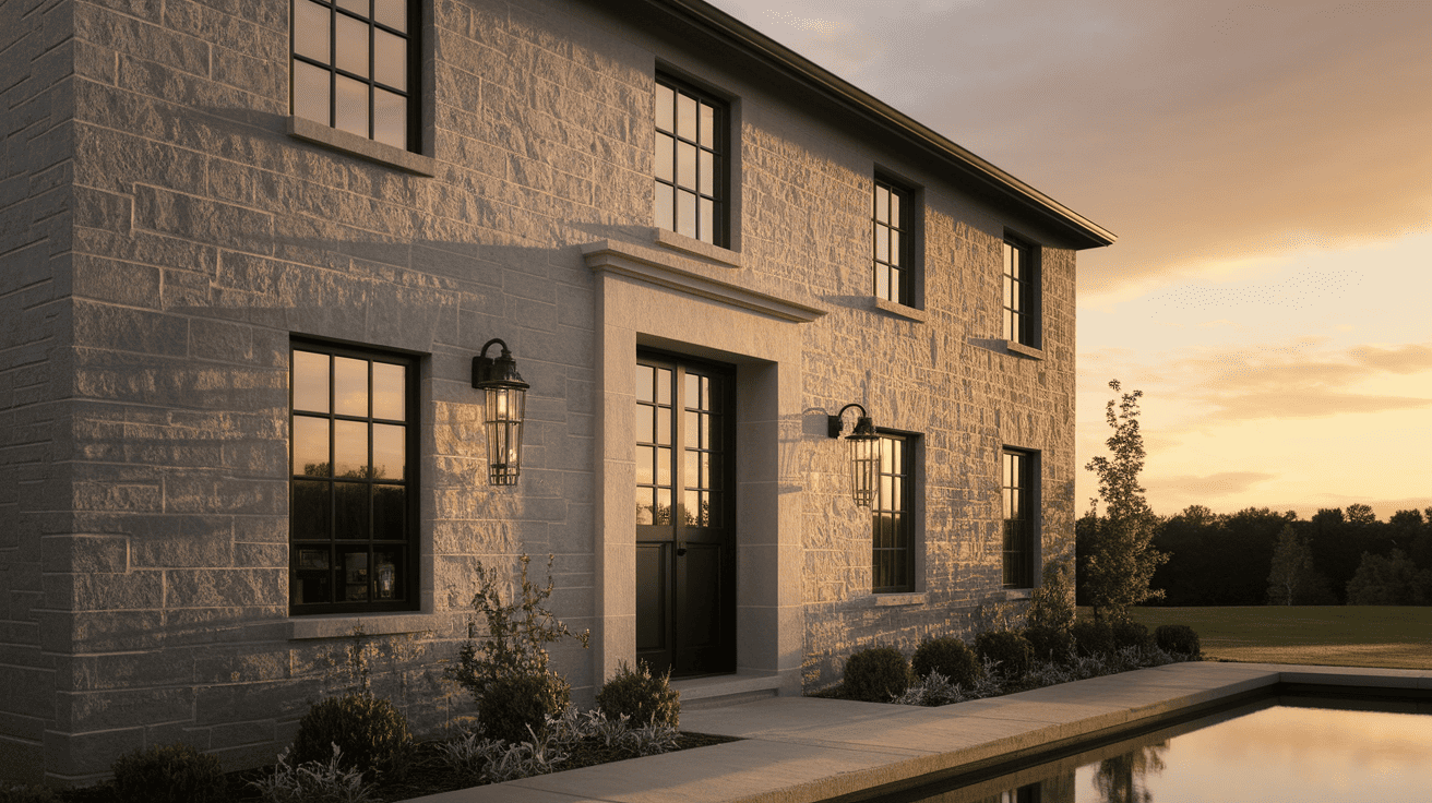 Stone_Exterior_With_Black_Window_Grids