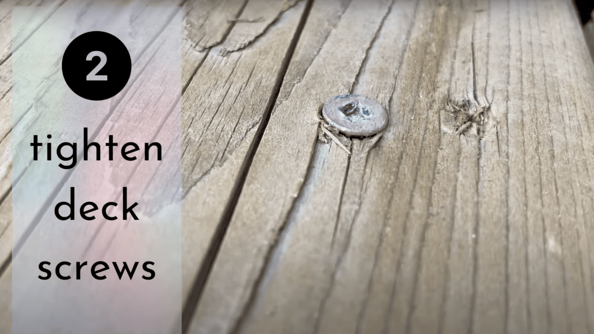 Tighten Deck Screws