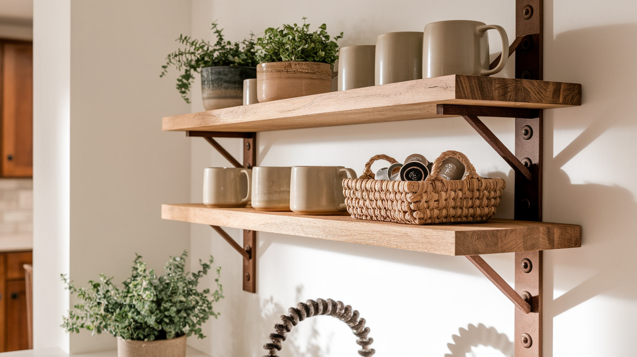 Wooden Floating Shelves