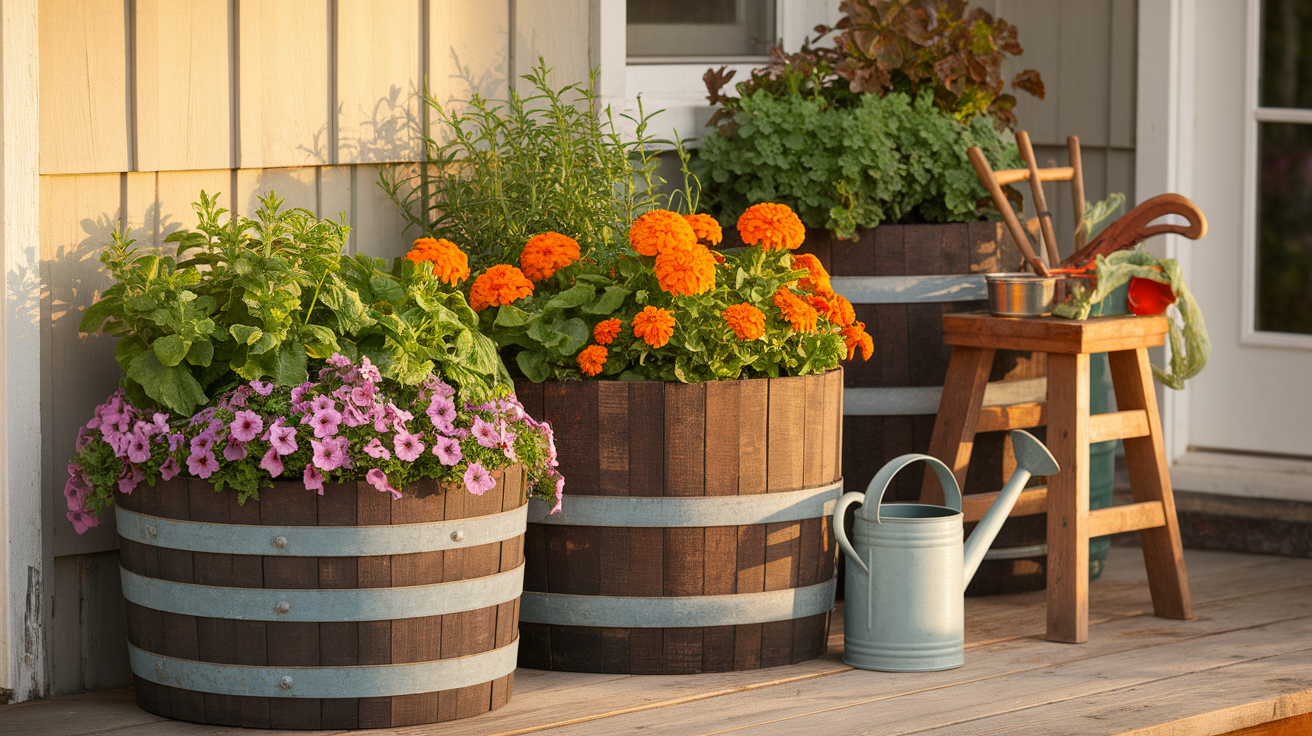 Wooden_Barrel_Planters