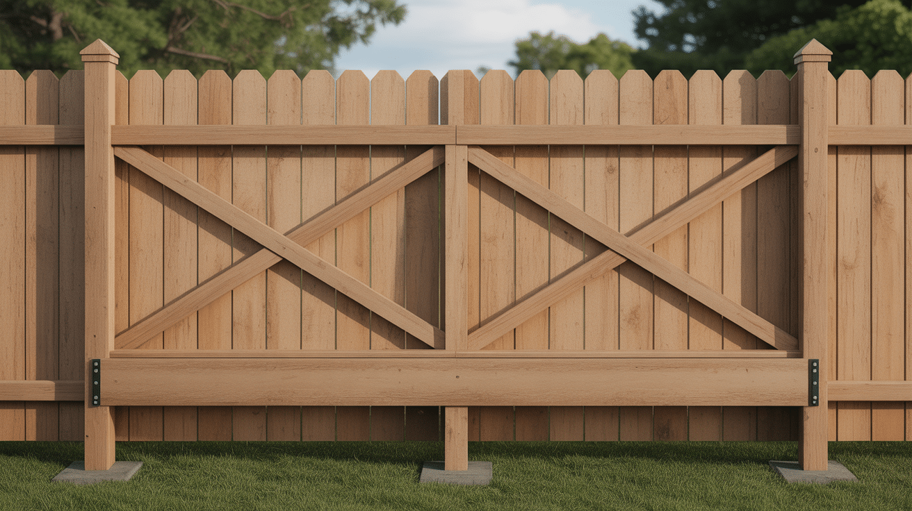 Board on Board Fence with Kickboard