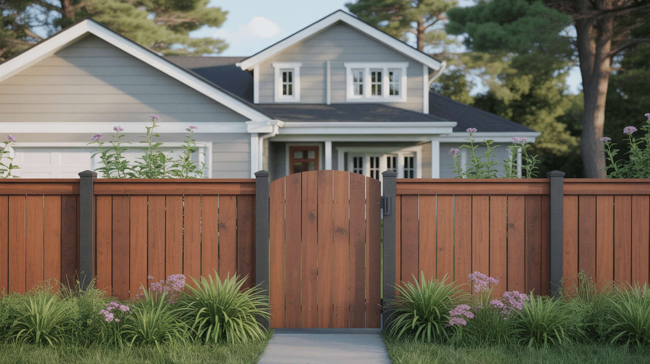 Board on Board Fence with Top Cap