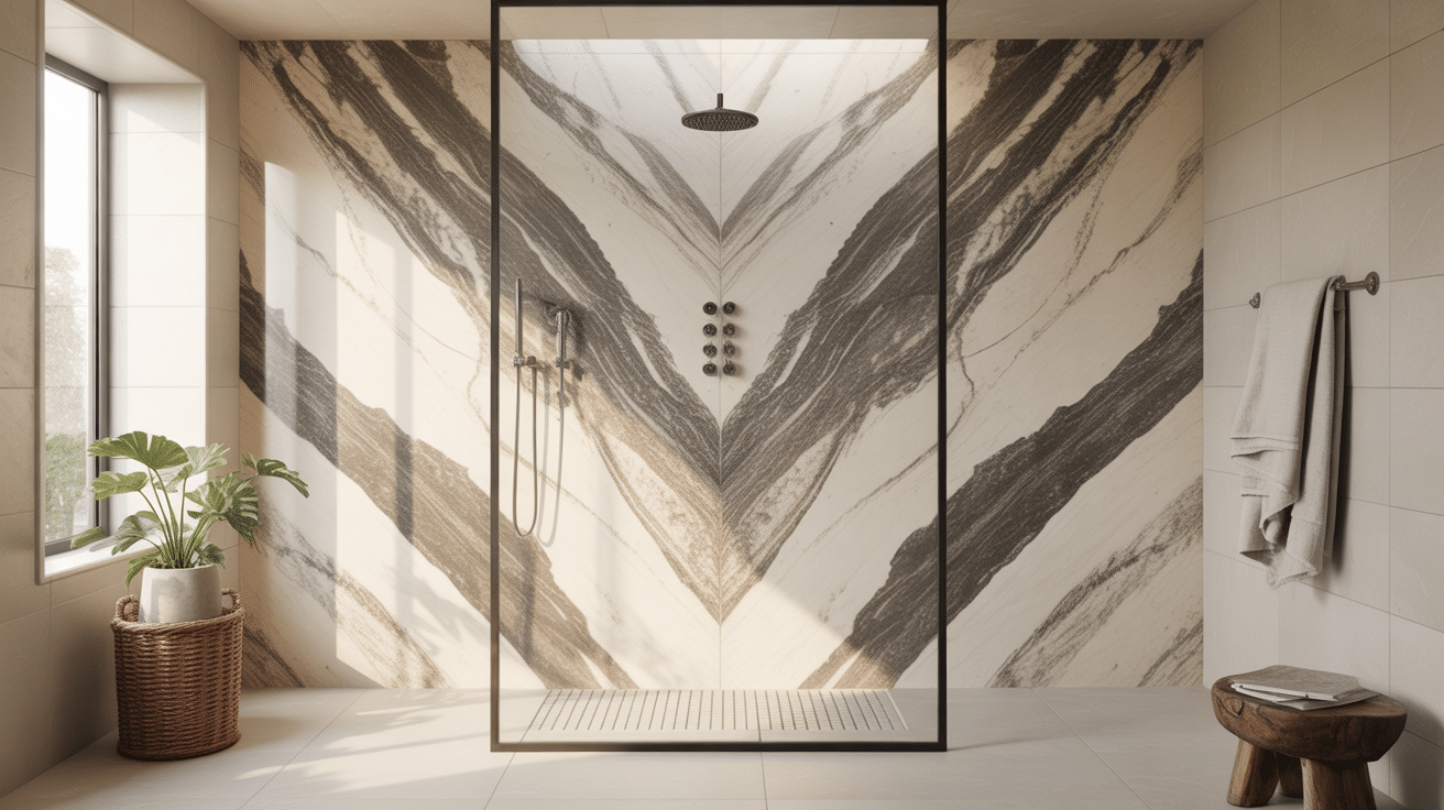 Bookmatched Quartz Panels