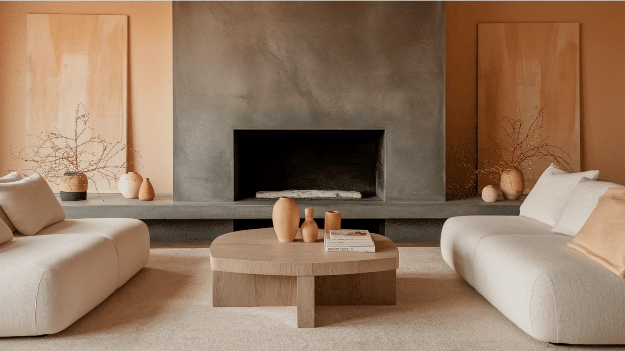 Grey Stone Fireplace