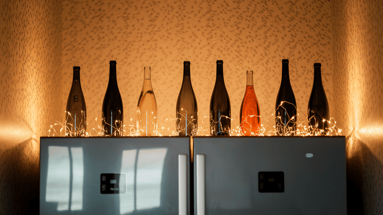 Illuminated Wine Bottle Display