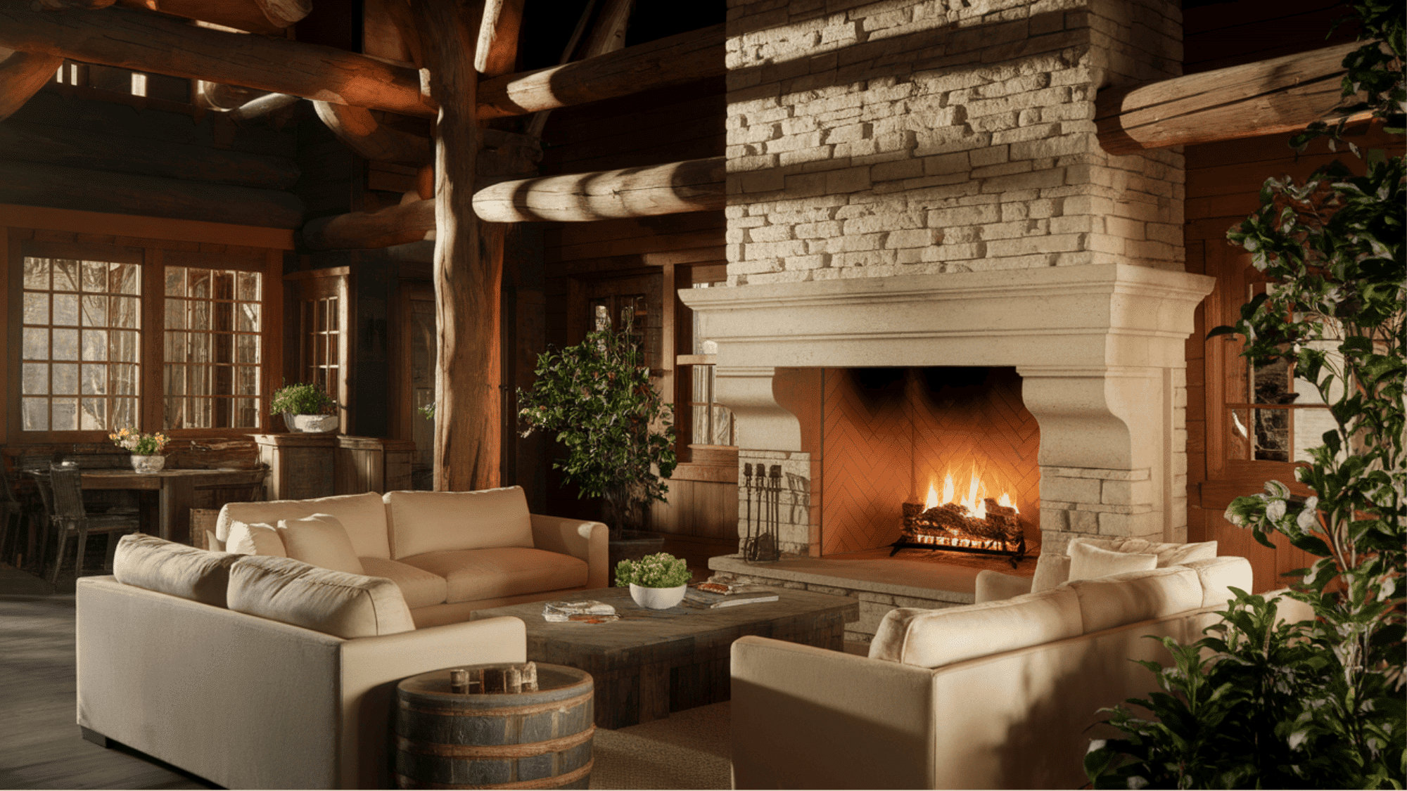 Ledgestone Fireplace