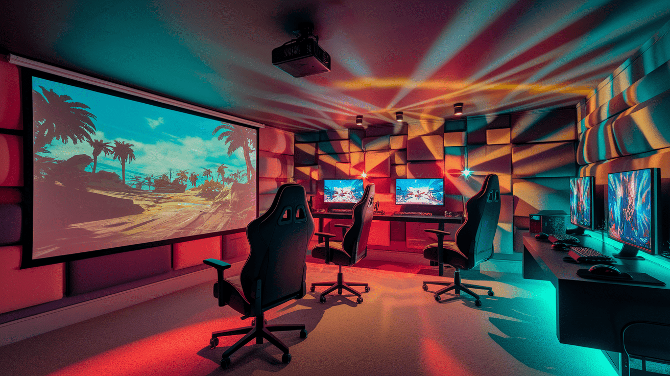 Projector Gaming Room