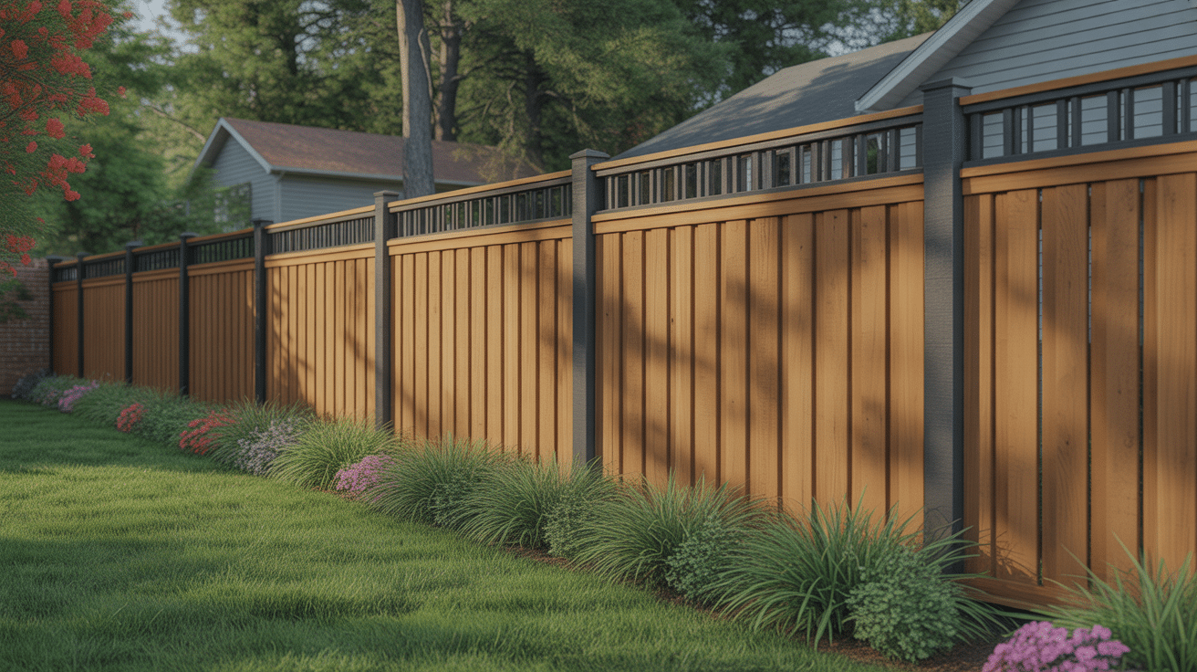 Shadow-Box Hybrid Fence