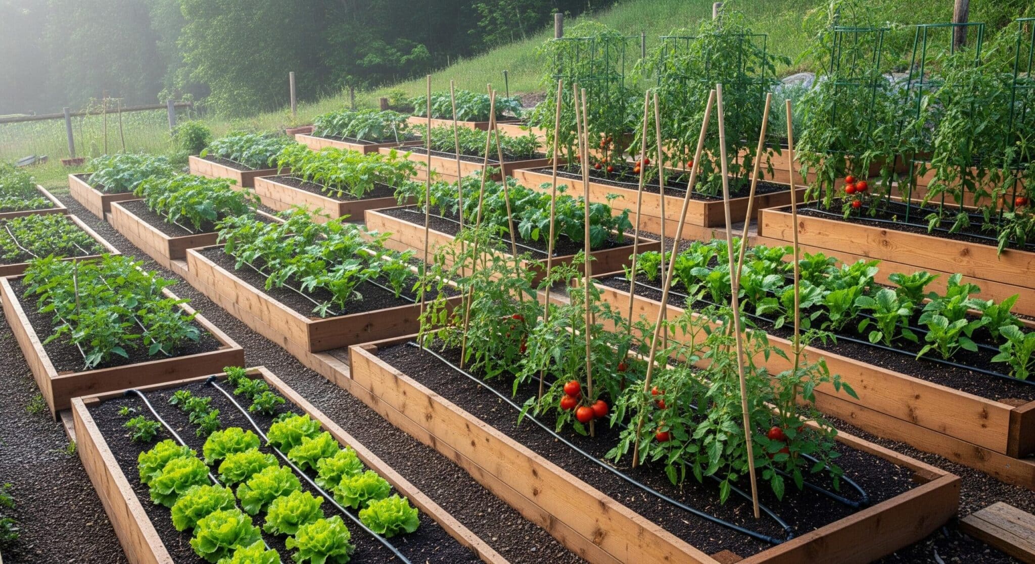 Slope-Friendly Vegetable Garden