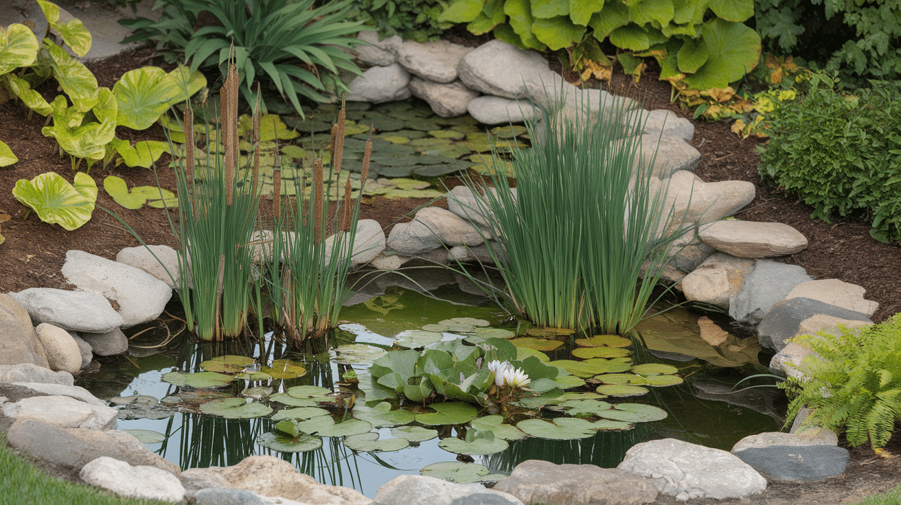 Small Pond or Rain Garden at the Bottom