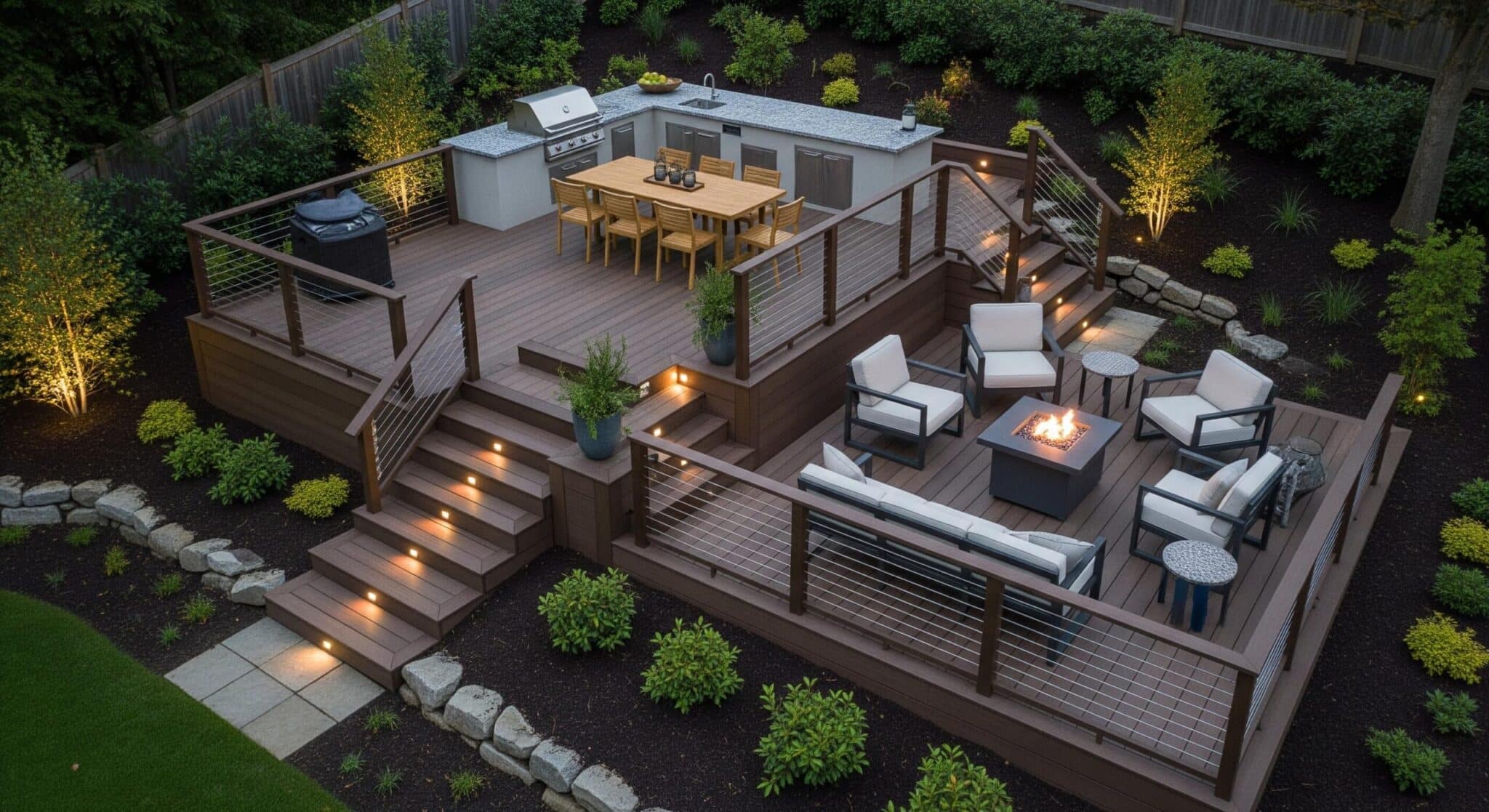 Tiered Decking or Patios