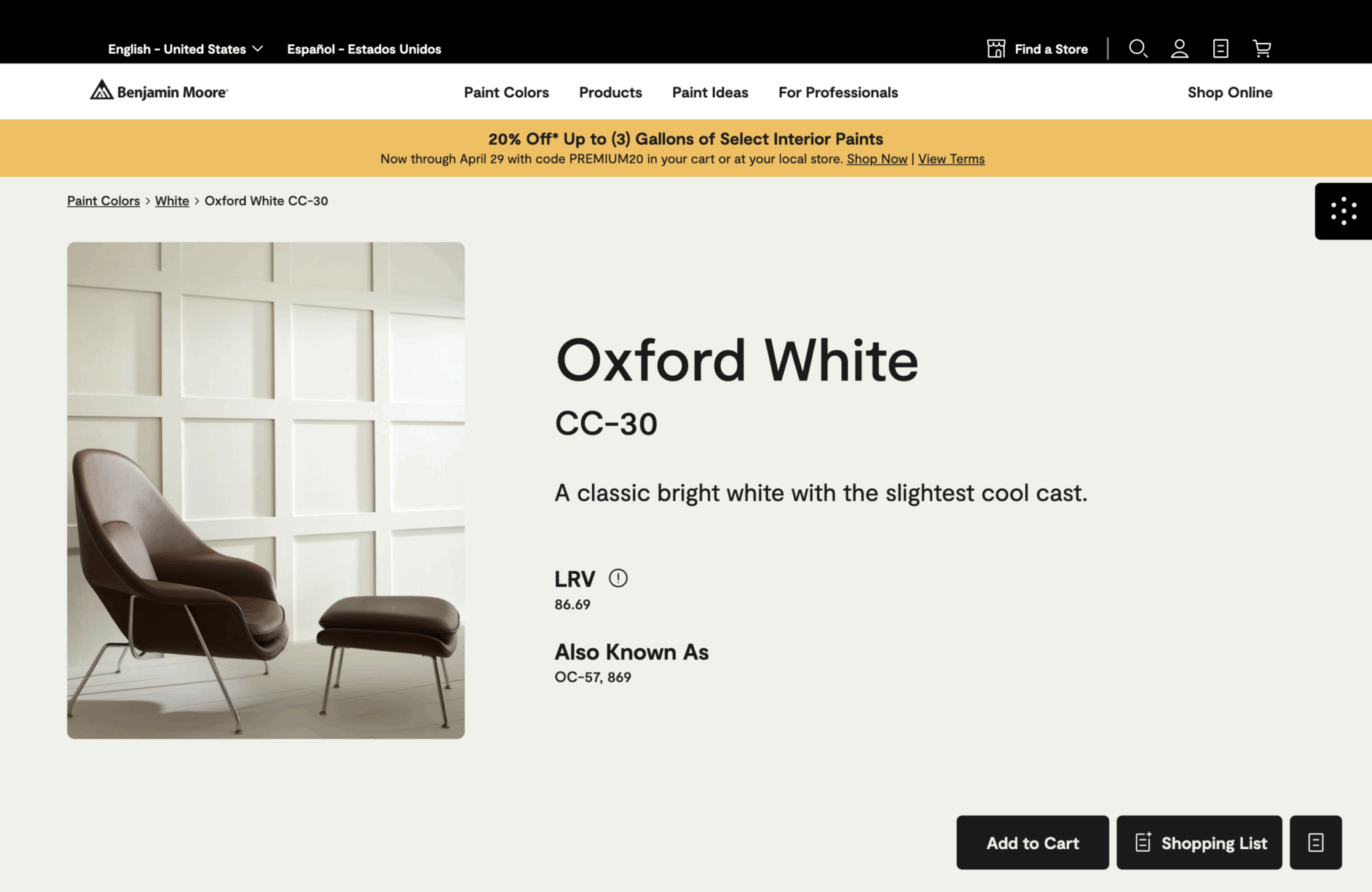 Understanding Oxford White CC-30