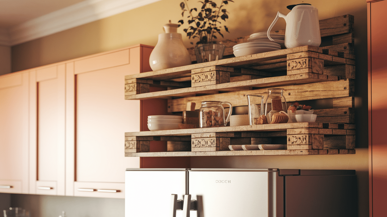  Upcycled Pallet Wood Shelf