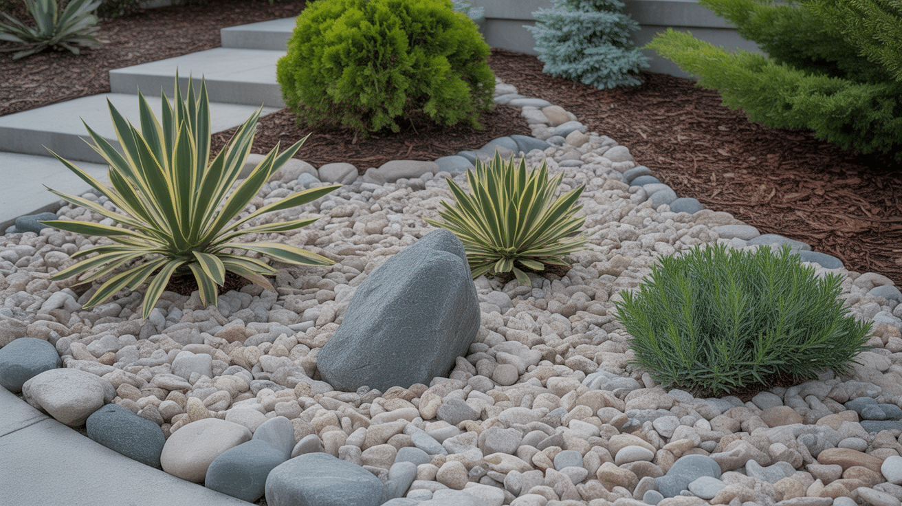 Use Decorative Rock or Pebbles for Ground Cover