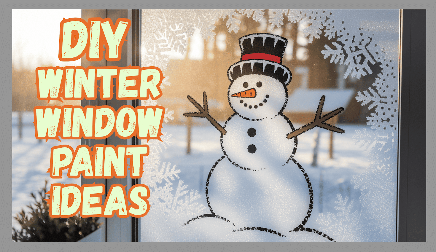 winter window painting ideas