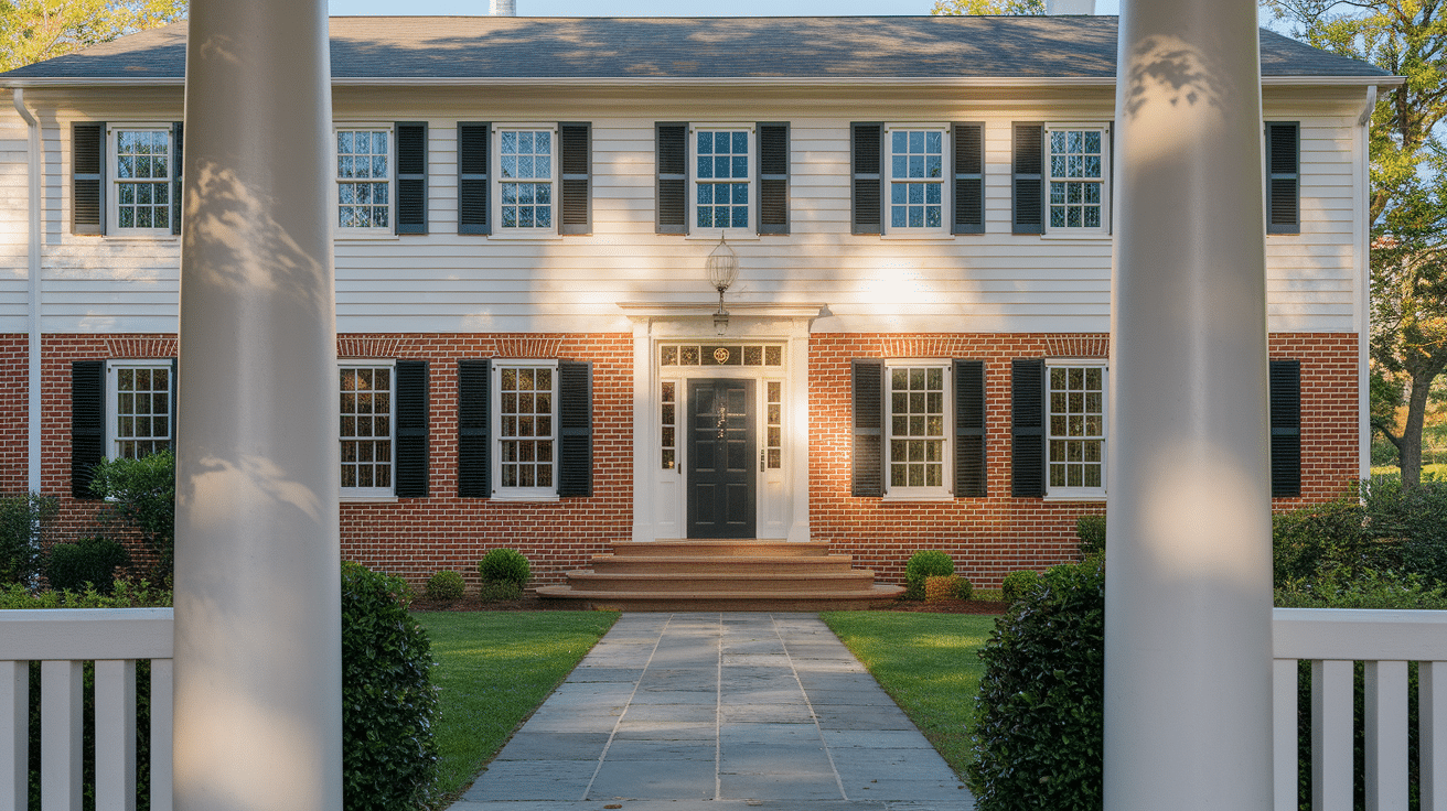 Colonial Homes with Mixed Materials