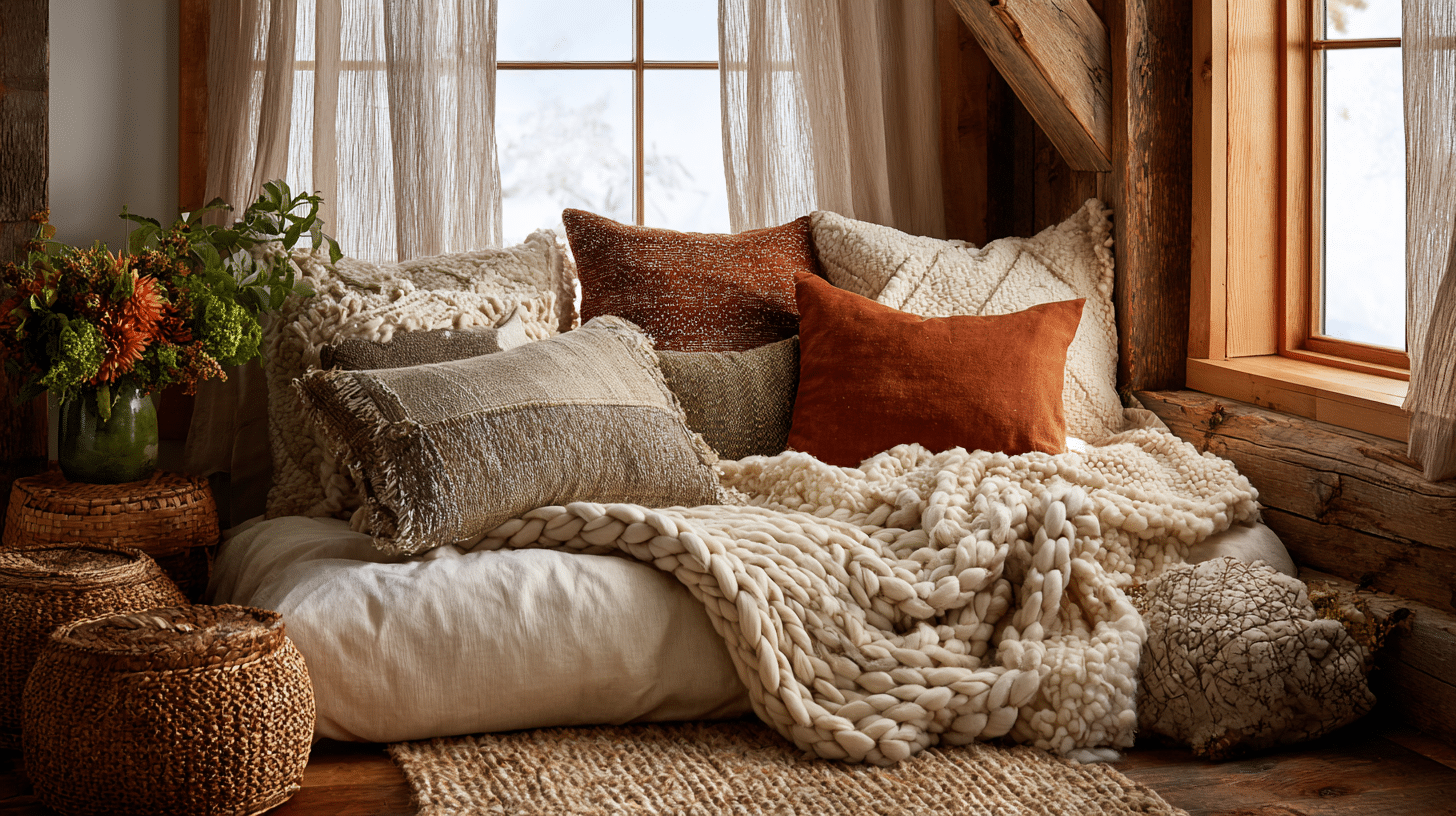 Cozy and Layered Textiles